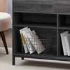 Cube Unit Bookcase with Cabinets, Drawer and Open Shelves, Contemporary Storage Display Bookshelf with Iron Legs for Living Room, Office - 4 of 4