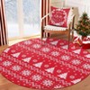 Washable Christmas Rugs for Living Room, Soft Non Slip Festival Decorative Carpet for Bedroom, Snowflake Print Home Decor Rugs for Dining Room - 2 of 4