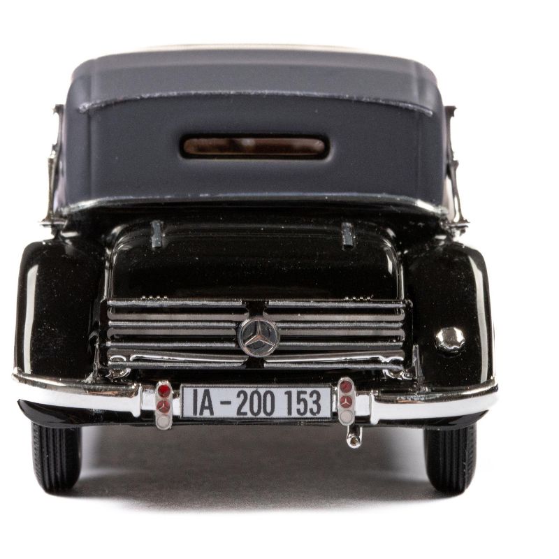1933-37 Mercedes-Benz 290 W18 Lang Cabriolet D (Top Up) Black with Gray Top Limited Ed to 250 pcs 1/43 Model Car by Esval Models, 5 of 6
