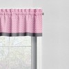 Bacati - Rod Pocket Window Valance Pin Dots Pink/Grey - 3 of 4