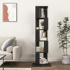 Lirago,19.68"L*19.68"W*63"H, 5-Tier Rotating Bookshelf with Acrylic Shelves & Anti-Tip Base - Multi-Functional Storage for Living Room,Black - 3 of 4