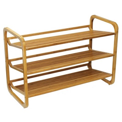 Costway 4 Tier Multifunction Bamboo Shoe Rack Boot Tower Shelf Storage  Organizer Stand : Target