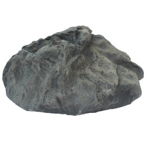 Gardenised Decorative Outdoor Weather-Resistant Artistic Artificial Faux Stone Rock, Garden Patio Granite Grey Fiberglass Stone - 1 of 4