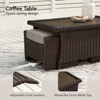 Spruce & Spring Outdoor Wicker Patio Outdoor Sofa Swivel Chair Coffee Table - 2 of 4