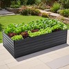 8×4×2ft Metal Raised Garden Bed – 481-Gallon Large Capacity Deep Root Planter Box, Outdoor Vegetable Flower Herb Garden - 2 of 4