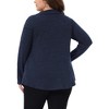 Agnes Orinda Women's Plus Size Cowl Neck Button Long Sleeve Pockets Casual Soft Tunic Blouse - 4 of 4