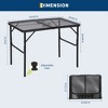 35”x 24” Aluminum Folding Camping Table, Portable Table with Adjustable Height, Metal Tabletop for Beach, Picnics - 2 of 4