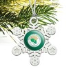Norfolk State University Primary Logo Metal Snowflake Christmas Tree Holiday Ornament - 2 of 3