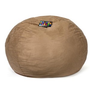 CAVINAS Round Microsuede Bean Bag Chair for Adults & Kids,Soft Bean Bag Ottoman,Accent Chairs for Living Room - 1 of 4