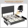 Full Platform Bed Frame with 4 Drawers - Wooden Slats Support, Fabric Upholstered, Noise Free, No Box Spring Needed, Easy Assembly - 4 of 4