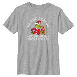 Boy's Dr. Seuss Grinch Christmas Be the Person T-Shirt - 1 of 4