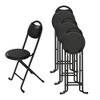 Vynxaria 4pcs Folding Stools with Back - Cushioned, Portable Indoor/Outdoor Chairs for Kitchen/Cafe (Cushioned） - 4 of 4