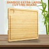 20 x 14 Inch Bamboo Cutting Board for Kitchen, Extra Large Reversible Wood Butcher Board with Juice Groove, Cheese and Charcuterie Serving Tray - 4 of 4