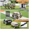 Heavy-Duty 2-in-1 Garden Wagon Utility Steel Cart with All-Terrain Tires and Removable Mesh Side Panels - 4 of 4