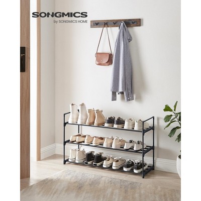 3-Tier Metal Shoe Rack Organizer, Stackable Shoe Shelf Holds 12-15 ...