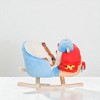 Mshliw Wooden Rocking Plane Chair Toy, Plush Ride-On Rocker with Lullaby Music, Safety Belt & Handles for Toddlers 18 Months and Up, Halloween gift - 3 of 4