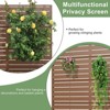 PexFix 72" x 35" Louvered Design Metal Privacy Screen Freestanding Outdoor Divider Panel for Patio Deck Balcony Heavy Duty Base Weatherproof Brown - 4 of 4