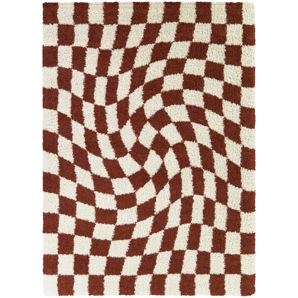 Photos - Area Rug 5'3"x7' Checkered Shag Kids' Rug Orange - Balta Rugs