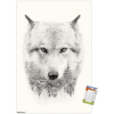 Trends International Wolf - Trees Unframed Wall Poster Print White Mounts  Bundle 22.375 X 34 : Target