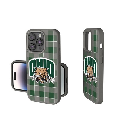Keyscaper Ohio University Bobcats Plaid Soft Touch Cell Phone Case for iPhone 14 Pro Max