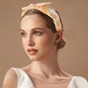Unique Bargains Girl's Elegant Flower Pattern Headbands 6.30"x4.72"x2.05" Orange 1 Pc - 2 of 3