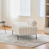 KWPZQEB 49.6" Loveseat, Comfy Upholstered Sofa w/ Metal Legs, 2-Seater Sofa w/ Adjustable Back, End of Bed Bench, Window Ottoman Footrest for Bedroom - 4 of 4