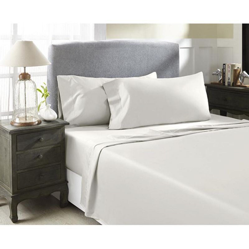 Perthshire Platinum Concepts 800 Thread Count Solid Sateen Sheet - 4 Piece Set - Ivory, 1 of 5