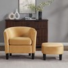 NicBex Swivel/Velvet Barrel Accent Chair & Ottoman Set Modern Armchair Sofa for Living Room or Bedroom - 3 of 4