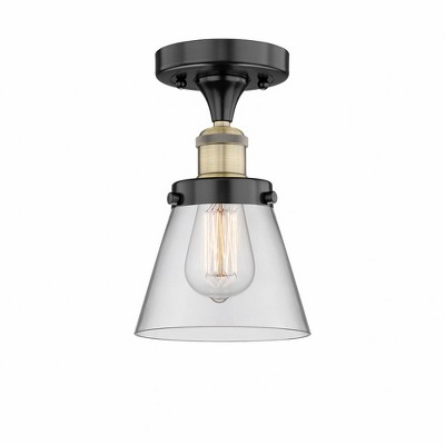 Cone - 1 Light Semi-Flush Mount In Industrial Style-8.25 Inches Tall and 6.5 Inches Wide
