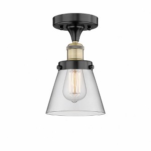 Cone - 1 Light Semi-Flush Mount In Industrial Style-8.25 Inches Tall and 6.5 Inches Wide - 1 of 1