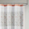 Stella Cotton Shower Curtain Coral: Madison Park, Paisley Percale, Machine Washable, Buttonhole Top - 3 of 4