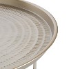 Kate and Laurel Mahdavi Round Metal Coffee Table, 25.5x25.5x15.5, Silver - 4 of 4