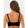 Allegra K Women's Wirefree Seamless Smooth Solid Non-Slip Strapless Bandeau  Bra Black X-Large