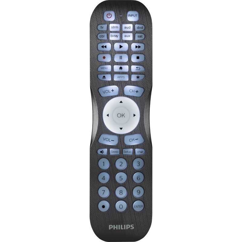 Philips 8-Device Backlit Universal Remote Control - Brushed Graphite, 4 of 10