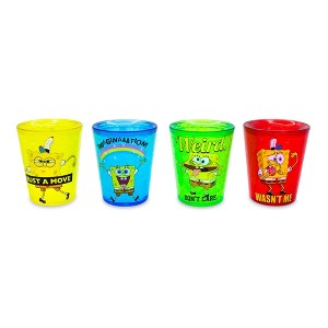 Silver Buffalo SpongeBob SquarePants Rainbow 1.5-Ounce Plastic Freeze Gel Mini Cups | Set of 4 - 1 of 4