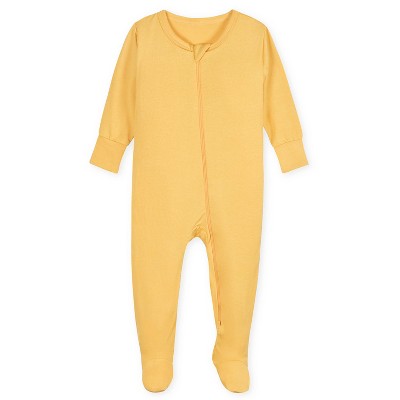 Image of Gerber Baby Buttery-Soft Snug Fit Footed Pajamas - Honey - 3-6 Months