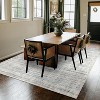 Machine Washable Abstract Rug - Non-Slip Low Pile Linen Carpet for Bedroom, Living Room & Office - Modern Accent Floor Rug - 2 of 4