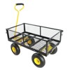VisioGear Portable Beach Wagons with Wheels, Portable Carts with Adjustable Handle, Yellow & Black, 40.55"*19.48"*40.15" - 2 of 4