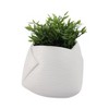 Modern Ceramic Planter with Textured Design - Indoor & Outdoor Ceramic Flower Pot for Home & Garden - Decorative Plant Pot - 7" White - 2 of 4