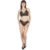 Memoi Women's 2 Piece Marlene Bralette and Open Back Panty - 2 of 3