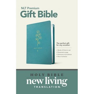 Premium Gift Bible NLT (Red Letter, Leatherlike, Teal) - (Leather Bound) - 1 of 1