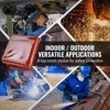 Vynxaria VEVOR Welding Screen with Frame, 6' x 8' 3 Panel Welding Curtain Screens, Flame-Resistant Vinyl Welding Protection Screen - 2 of 4