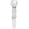 Pompeii3 1 1/2Ct Diamond & Moissanite Side Halo Engagement Ring in 10k Gold - 2 of 4