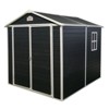6 ft x 8 ft Resin Outdoor Storage Shed Kit-Perfect to Store Patio Furniture,Black - 2 of 4