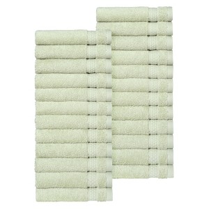 Linum Home Textiles 100% AEGEAN Long Staple Turkish Cotton STARLIGHT Terry Washcloths (Set of 24) - 1 of 3