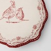 Cream and Burgundy Partridge Pillow - 16"R x 2"D - Threshold™ designed with Studio McGee - 3 of 4