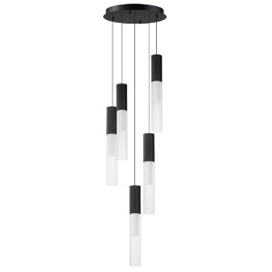 ET2 Lighting Reeds 5 - Light Pendant in  Black - 1 of 3