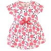 Touched by Nature Baby and Toddler Girl Organic Cotton Short-Sleeve Dresses 2pk, Coral Rose, 12-18 Months - 3 of 3
