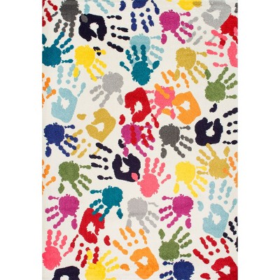 Nuloom Pinkie Handprint Kids Indoor Area Rug