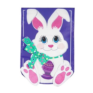 Easter Bunny Applique Garden Flag - 1 of 1